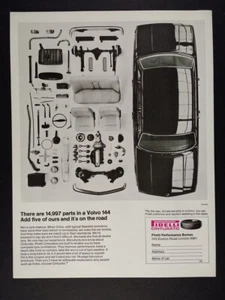 1969 Pirelli Cinturato Tires volvo 144 parts photo vintage print Ad - Picture 1 of 1