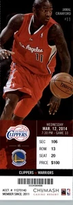 Golden State Warriors vs Los Angeles Clippers 3/12/2014 Ticket - Jamal Crawford - Picture 1 of 2
