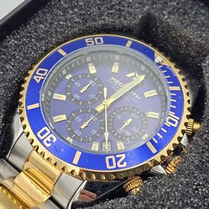 BNIB Megalith Men's Two-Tone Quartz Steel Chronograph 43 mm (Works) (W1) NS#8738 - Picture 1 of 6