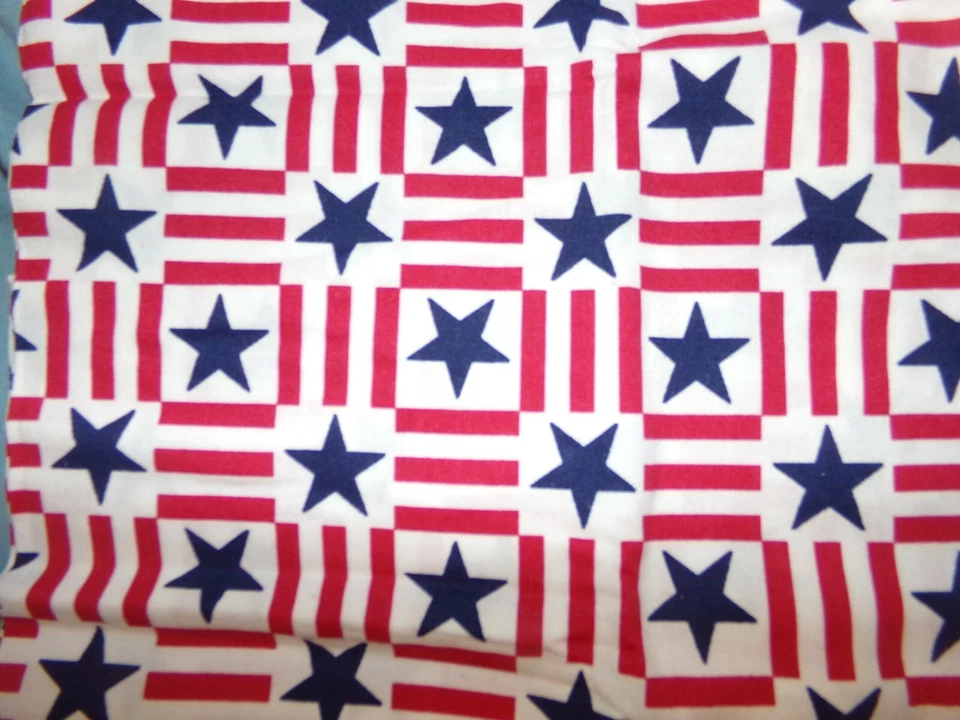 USA Patriotic Americana STARS Stripes Cotton  FABRIC U-Pick BTHY 1/2 yd pieces - Image 1 of 1
