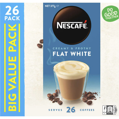 Nescafe Creamy And Frothy Coffee Flat White Sachets 26 Pack • 13.83$