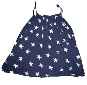 next Toddler Girls Navy and White Stars Flowy Tank Shirt/Dress Size 4 Girls - Picture 1 of 6