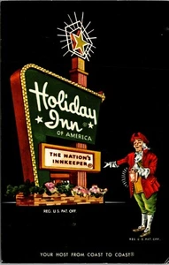 Postal VA Holiday Inn No. 2 Petersburg Virginia Paul Revere A Night Scene - Imagen 1 de 2