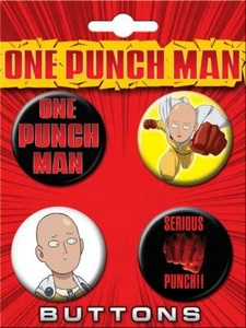 One Punch Man 4 Button Set - Picture 1 of 1