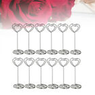  12 Pcs Christmas Heart Place Card Holders Photo Clip Stand Business