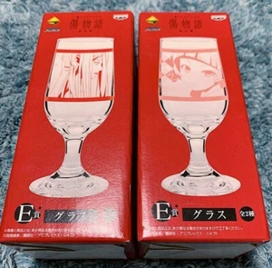 Kizumonogatari SHINOBU OSHINO glass Set of 2 KISS SHOT Banpresto 16cm (6.3in) JP - Picture 1 of 5