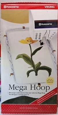 Husqvarna Viking Mega Hoop Designer 1 and 11 Embroidery Mega Hoop Complete New - Image 1 of 4