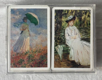 Playing Cards With Case 2 Decks Woman with Parasol - Image 1 of 4