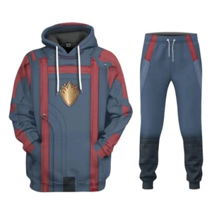 Cosplay Guardians of the Galaxy 3 Star Lord Peter Quill Hoodie Trousers T-Shirts - Picture 1 of 9