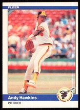 1984 Fleer Andy Hawkins Rookie San Diego Padres #302