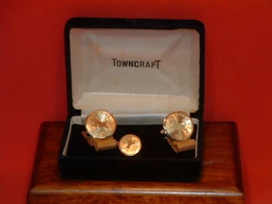 New Towncraft Men’s Aries Cuff Link & Tie Tack Set - Picture 1 of 5