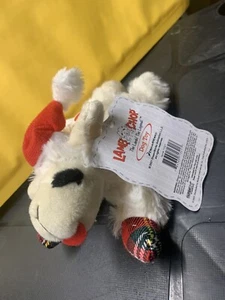 Multipet Lamb Chop with Santa Hat and Buffalo Check Paws Dog Toy - 6" Brand New - Picture 1 of 4