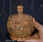 4.2" Rare Old Chinese Crystal Buddhism Buddhist Shrine Tank Jar