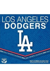 Los Angeles Dodgers 2024 Box Calendar Daily by Turner Sports Trivia and Facts - Picture 1 of 1