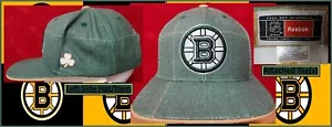 Cappello Berretto Reebok Boston Bruins Verde Plaid 3 Lana Irlandese Snapback Giorno di San Patrizio - Foto 1 di 18