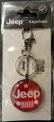 LLAVERO JEEP "STAR JEEP ROJO" 1 1/2" REDONDO  Foto 1 de 2