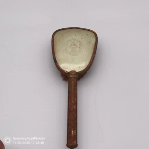 Tocador vintage Art Deco esmalte guilloche 9" cepillo de mano diseño de cesta floral - Imagen 1 de 5