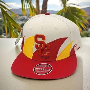 USC Trojans Zephyr Z11 Retro Sharktooth Snapback Structured OSFM Hat Cap NEW NWT - Picture 1 of 8