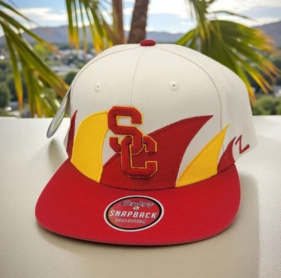 USC Trojans Zephyr Z11 Retro Sharktooth Snapback Structured OSFM Hat Cap NEW NWT - Image 1 of 4
