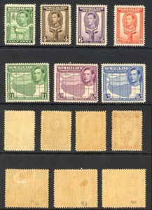 Somaliland 1938 Selection inc top values M/Mint (5r brown gum) - Picture 1 of 1