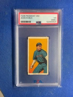 1909-11 t206 Piedmont 350 Jean Dubuc PSA 3(MC) - Image 1 of 2