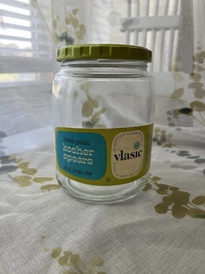 Rare 1970, Vlasic Kosher Spear Pickle Jar With Label, 24oz Size - Image 1 of 4