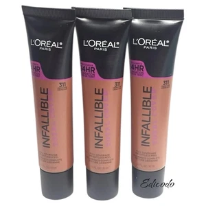 3er Pack L'Oreal Paris Infallible Total Cover Foundation, 311 Creme Cafe, 1 Fl. oz. - Bild 1 von 1