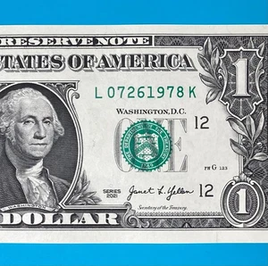 July 26, 1978 (L 07261978 K) BIRTHDAY Note $1 One Dollar Bill *UNC* - Picture 1 of 4