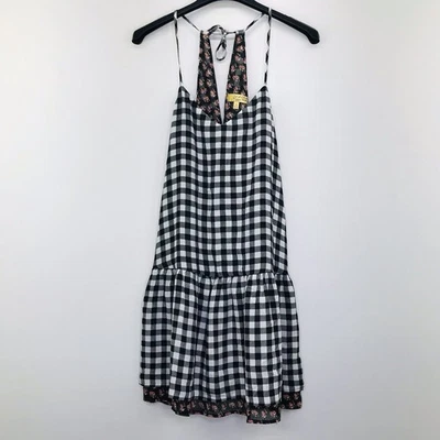 Princess Vera Wang Women's S Dress Gingham Flounce Hem Floral Black NWT AH23 - Image 1 of 4