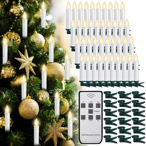 40 Pcs Christmas LED Window Candles with Remote Control and Tree Clips Light ... - Foto 1 di 6