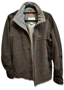 Columbia Men’s M Medium Omniwind Omniheat Steel Gray And Black - Picture 1 of 9