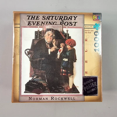 Norman Rockwell 1000 Puzzle The Saturday Evening Post Doctor and the Doll Sealed - Image 1 of 4
