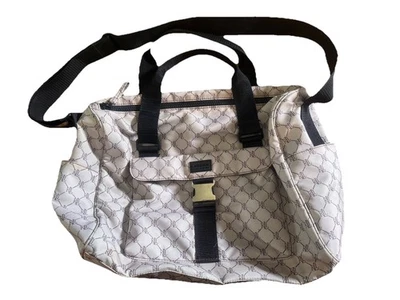 Lauren Ralph Lauren Signature RL Logo Travel Duffle Weekend Carry On Bag Gray - Image 1 of 4