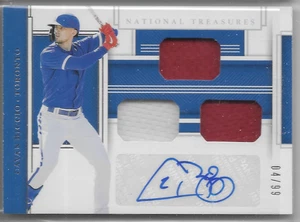 Cavan Biggio 04/99 Game Gear Materials Signatures - 2020 National Treasures - Bild 1 von 2