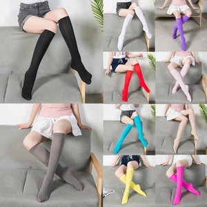 42cm Velvet Knee High Socks for Women Fashion Solid Color Long Socks - Picture 1 of 40
