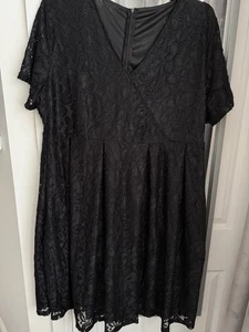 Black Lace Lined Dress Size 22-24 - Picture 1 of 2