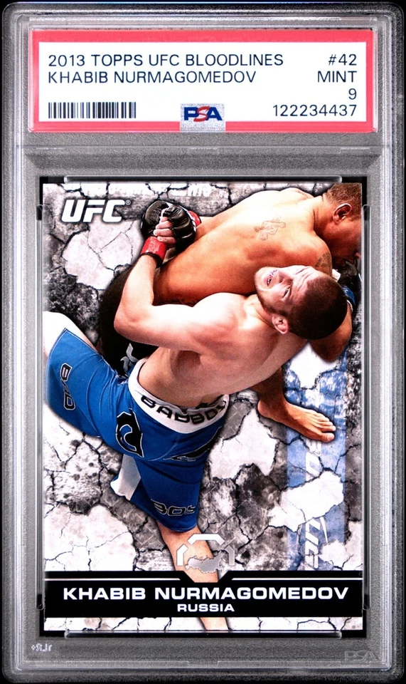 2013 TOPPS UFC BLOODLINES #42 KHABIB NURMAGOMEDOV - 2nd Year - PSA 9 - Image 1 of 4