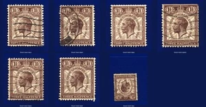 1929 SG436Wi 1½d Purple-Brown PUC Wmk Inv GU All Imaged Choice of 8 Items katd - Imagen 1 de 9
