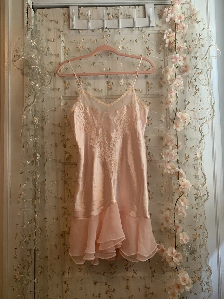 Vestido Vintage Victoria’s Secret Rosa Sin Mangas Coqueta Balletcore Talla S Foto 1 de 4