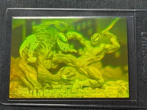 1993 Marvel Universe Series 4 SPIDER-MAN VS VENOM 3D  Hologram - Picture 1 of 1