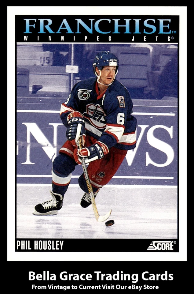 1992-93 Score Phil Housley #440 Winnipeg Jets Franchise NHL Hockey  - Image 1 of 2