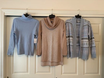 Lot Women’s Sweaters NWT/NWOt! Croft & Barrow, Apt. 9 Sz S-M Rtl$109 - Image 1 of 4