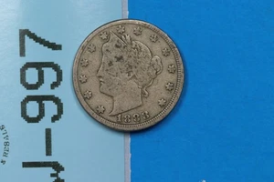 1888 5C LIBERTY V NICKEL EARLY US TYPE COIN RAW-997 - Picture 1 of 2