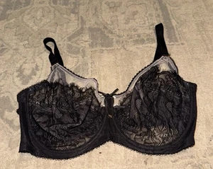Smart & Sexy Schwarz Spitze Bügel BH Gr. 40DDD Kontrast Akzente #SA1017 - Bild 1 von 6