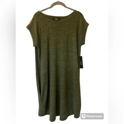 Vestido Lulus manga curta verde oliva GG Novo com etiquetas - Imagem 1 de 4