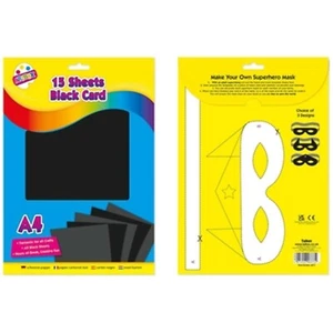 15 Sheets A4 Black Activity Card Arts Crafts Kids Adults - Picture 1 of 5