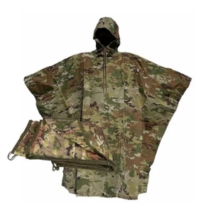Multicam Poncho Liner w/Zipper and Poncho w/Drawstring Combo - Picture 1 of 5