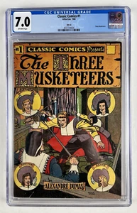 CÓMICS CLÁSICOS Los Tres Mosqueteros Gilberton 1946 HRN 28 CGC 7,0 Raro - Imagen 1 de 6