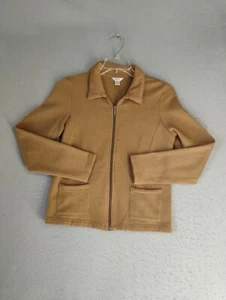 Christopher Banks Womens Jacket Small Brown Full Zip Long Sleeve Solid Collared - Picture 1 of 10