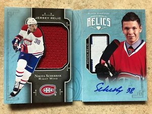 17-18 UD Black Diamond Rookie Booklets Relic Patch #RBR-NS NIKITA SCHERBAK /99 - Picture 1 of 1